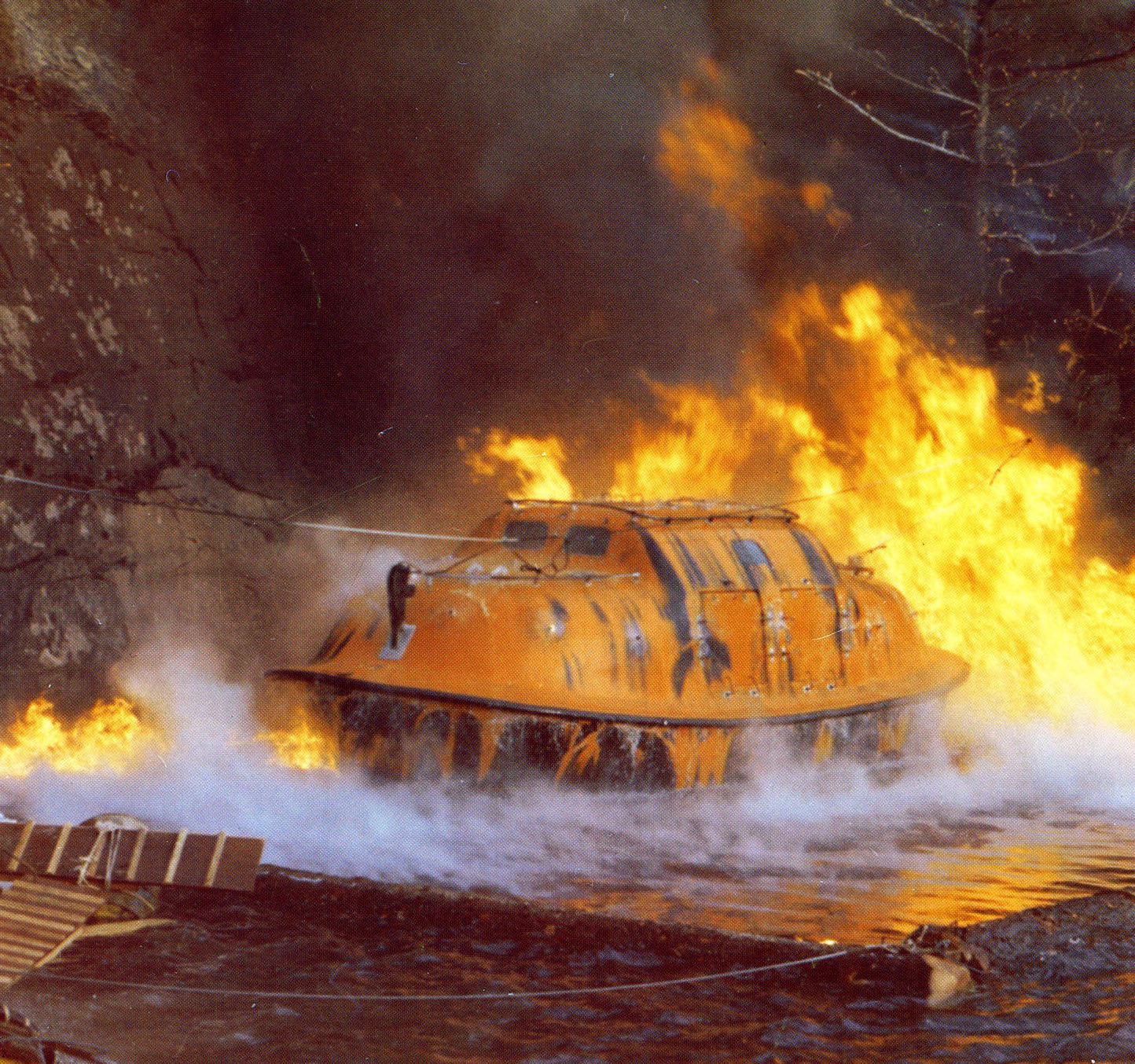 Balmoral lifeboat fire test